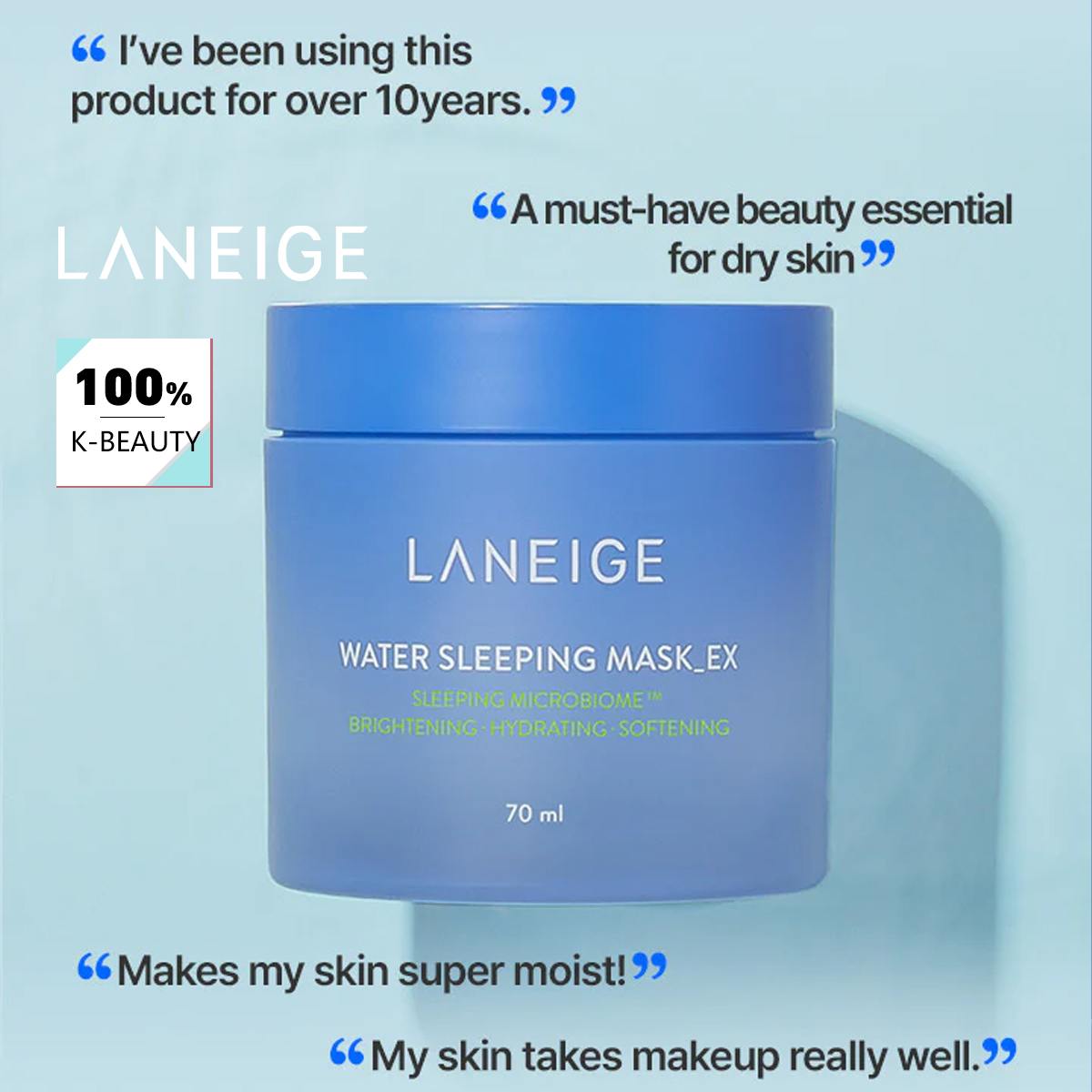 Luxury Skincare In Korea - Máscara Hidratante Noturna LANEIGE 70ml, Hidratação