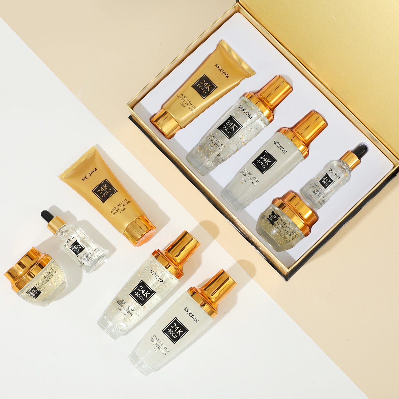 24k ouro luxo hidratante anti- - Luxury Skincare Set avaliação e preço