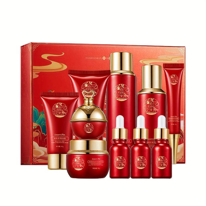 Conjunto de Dez Peças Qilin Ji - Luxury Skincare Set avaliação e preço