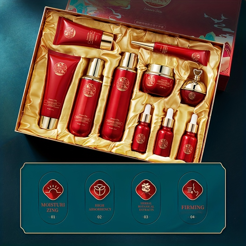 Conjunto de Dez Peças Qilin Ji - Luxury Skincare Set avaliação e preço
